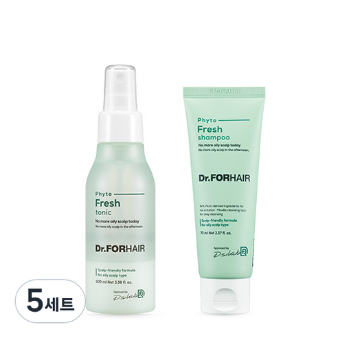 닥터포헤어 피토프레시 두피 토닉 100ml + 샴푸 70ml 세트, 5세트