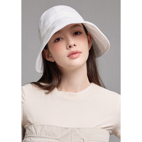 여름 햇살 아래 빛나는 우아함, 화이트샌즈 루시 린넨 보닛햇
