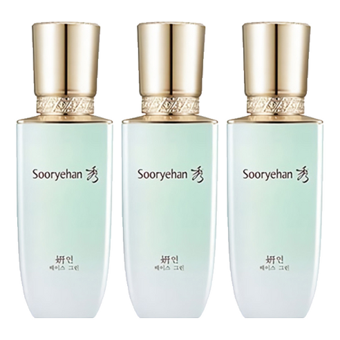 수려한 연 메이크업 베이스 35ml, 그린, 3개
