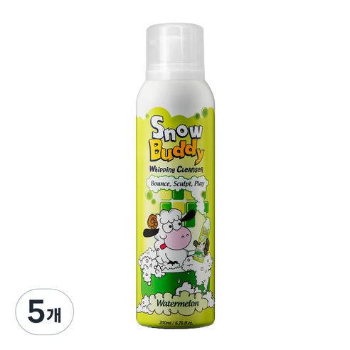 스노우버디 휘핑 클렌저 수박향, 200ml, 5개