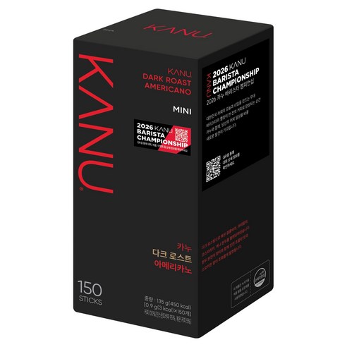 카누 다크 로스트 아메리카노 원두커피스틱, 900mg, 150개입, 1개