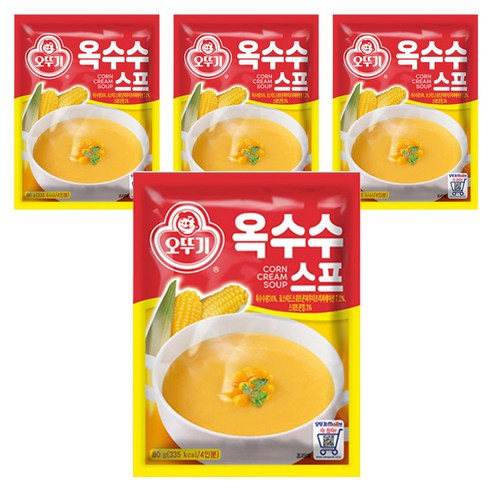 오뚜기 옥수수스프, 80g, 4개