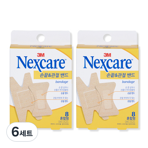 3M 넥스케어 일반형 밴드 손끝&관절형밴드 8매 X 6개