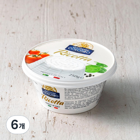 콜롬보 리코타 치즈, 250g, 1개입, 6개