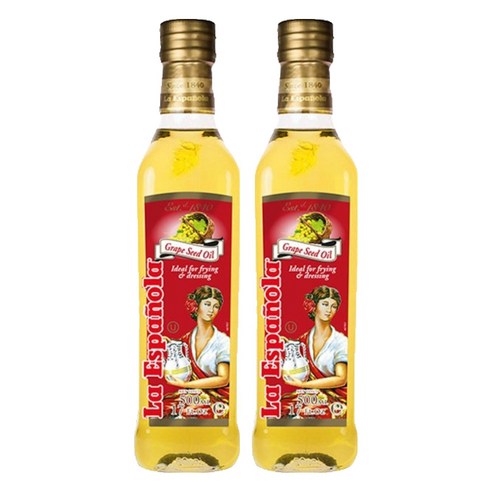 에스파뇰라 포도씨유, 2개, 500ml