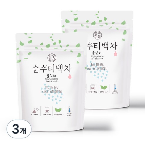 순수한집 솔잎차 삼각티백, 1g, 100개입, 3개