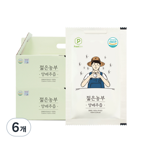 푸릇담 젊은농부 양배추즙, 3L, 6개