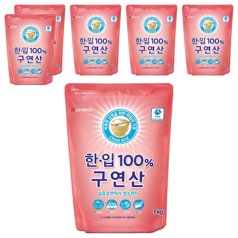 한입 100% 구연산, 1kg, 6개