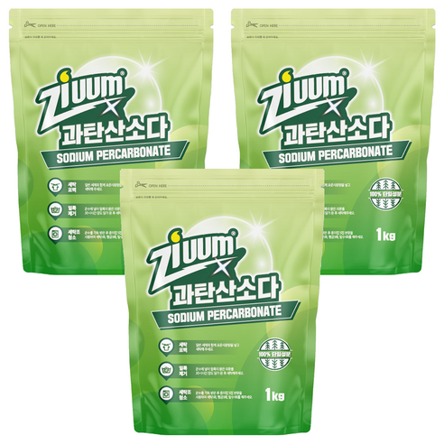 슈가버블 지움 분말 과탄산소다, 1kg, 3개