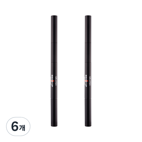 그라펜 브로우업 브로우펜슬 0.5g, 다크 브라운, 6개