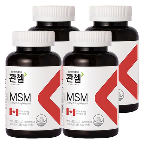 콴첼 MSM 영양제 189.6g, 4개, 120정
