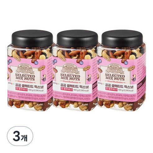 곰곰 셀렉티드 믹스넛 앤 블루베리, 400g, 3개
