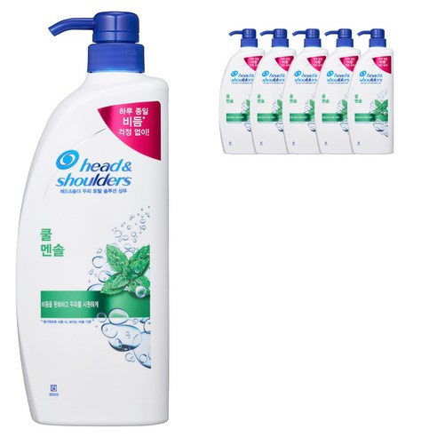 헤드앤숄더 쿨 멘솔 샴푸, 850ml, 6개