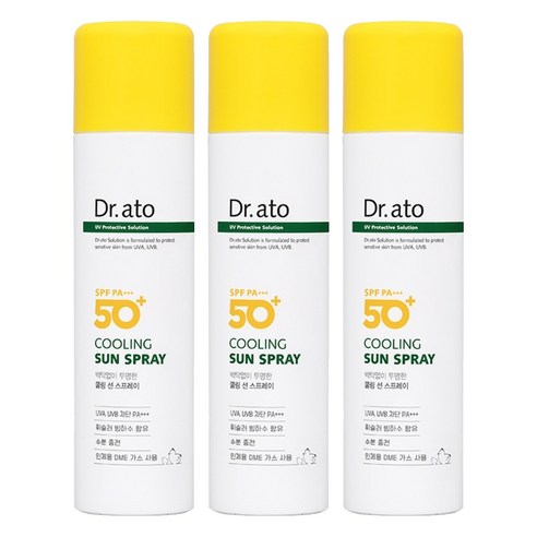 닥터아토 쿨링 선 스프레이 SPF50+ PA+++, 3개, 150ml
