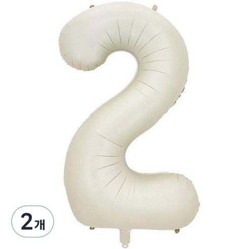 팡파티 숫자 레터링 풍선 101cm 2, 화이트, 2개
