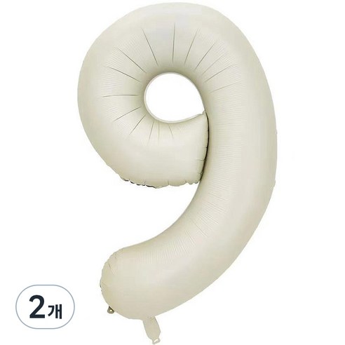 팡파티 숫자 레터링 풍선 101cm 9, 화이트, 2개