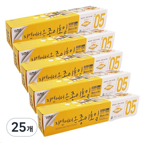 자연에서 온 종이호일 화이트 30cm x 5m, 1개입, 25개