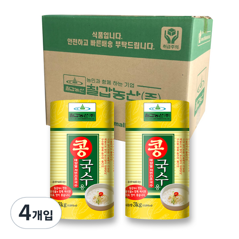 칠갑농산 콩국수용 국수, 3kg, 4개