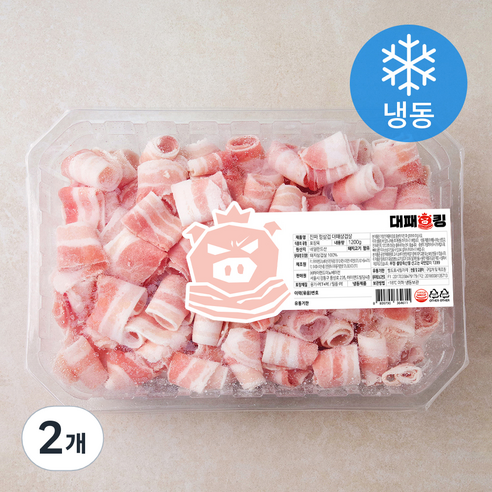 대패킹 진짜 정삼겹 대패삼겹살 (냉동), 1.2kg, 2개