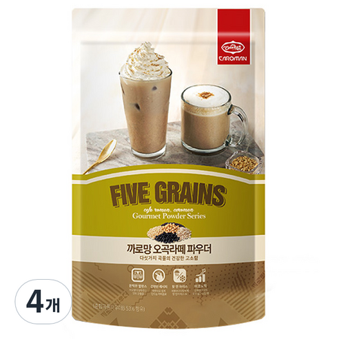 까로망 오곡라떼 파우더, 500g, 1개, 4개