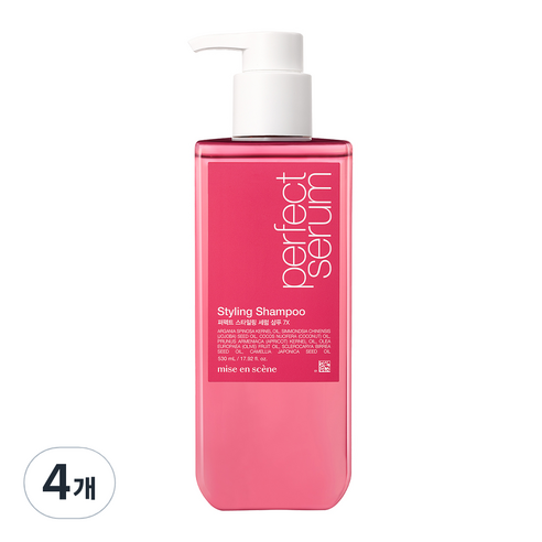 미쟝센 퍼펙트 스타일링 세럼 7X 샴푸, 530ml, 4개