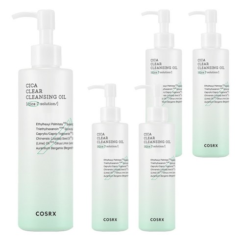 코스알엑스 퓨어 핏 시카 클리어 클렌징 오일, 200ml, 5개