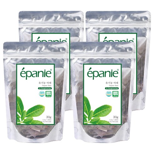 에빠니유기농삼각허브차 마테차, 1.5g, 20개입, 4개