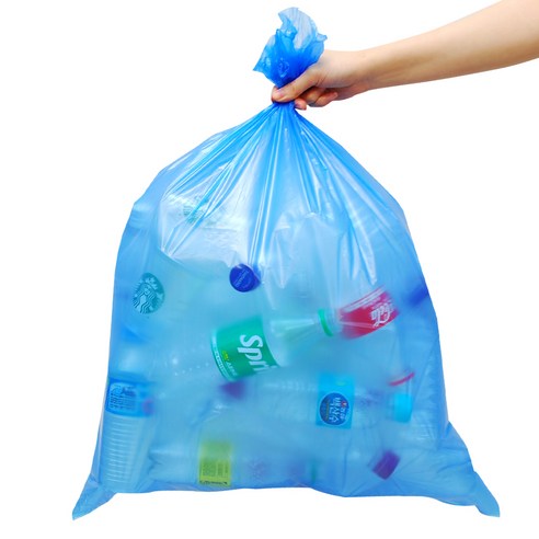 그린팩코리아 다용도 평판 비닐봉투 파랑, 30L, 100개