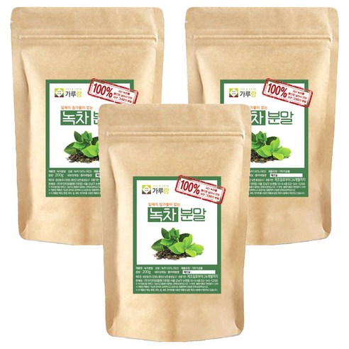 가루랑 녹차 분말, 200g, 1개입, 3개