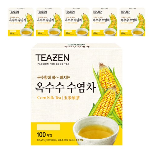 티젠 구수한 맛에 쏙빠지는 옥수수수염차, 1.5g, 100개입, 6개