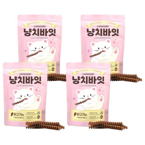 캣츠모리 냥치바잇 스틱, 닭고기, 60g, 4개