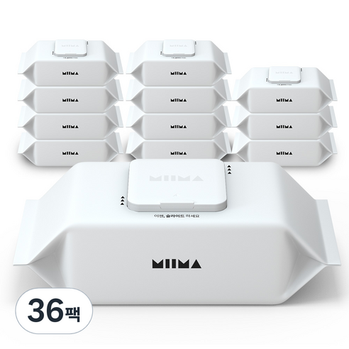 미마 오리지널 물티슈 화이트, 36팩, 100매, 55g