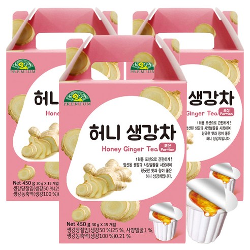오가닉스토리 허니 생강차, 30g, 15개입, 3개