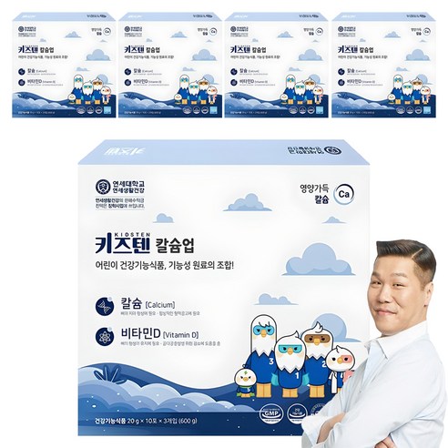 키즈텐 칼슘업 스틱 젤리, 600g, 5개