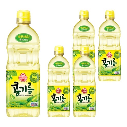 오뚜기 콩기름, 500ml, 5개