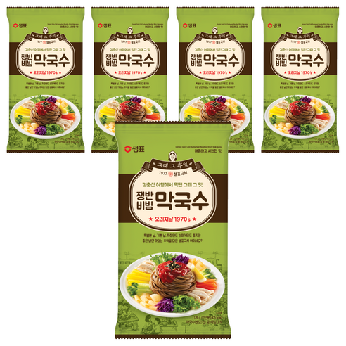 샘표 쟁반비빔 막국수, 126g, 5개