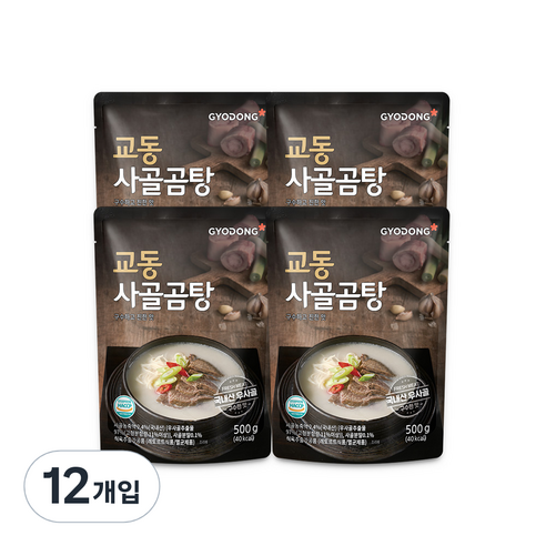 교동식품 사골곰탕, 500g, 12개입