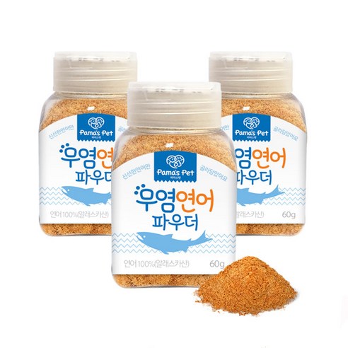 파마스펫 반려견 무염 연어 파우더 3p, 생선, 60g, 1개