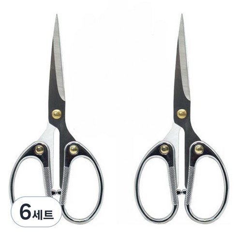 마다꾸미 다용도 스테인리스 가위, 실버(가위), 6세트