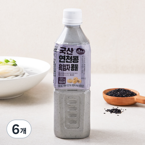 맑은물에 국산 연천콩 흑임자 콩, 500ml, 6개