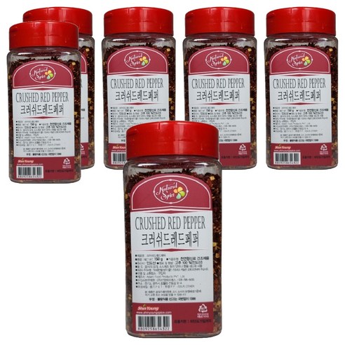 내츄럴스파이스 크러쉬드 레드페퍼, 150g, 6개