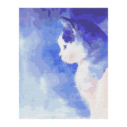 플레이어바웃 DIY 명화 그리기 세트 40 x 50 cm, 푸른안개 고양이, 1개