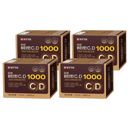 일양약품 일양비타민C앤D 1000, 100정, 110g, 4개
