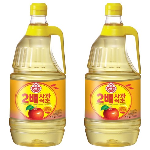 오뚜기 2배 사과식초, 1.8L, 2개