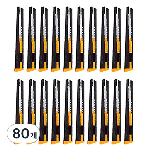 다다 Stationery 커터 9mm, 혼합 색상, 80개