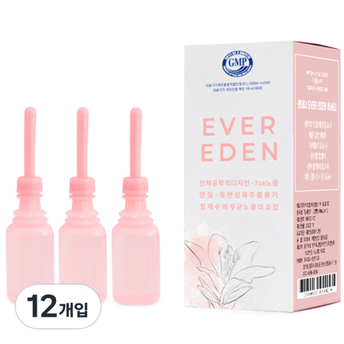 에버에덴 일회용 여성 질세정기, 120ml, 12개입