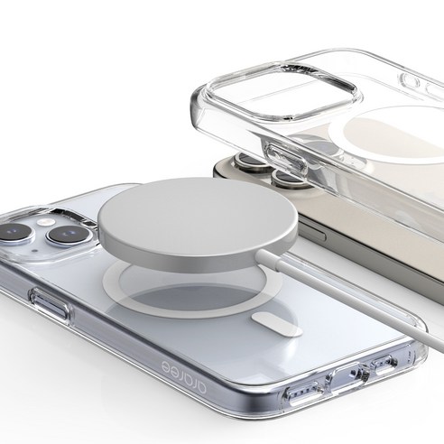 투명하고 보호적인 아라리 맥세이프 범퍼 케이스로 아이폰 15의 스타일과 안전을 보장하세요.