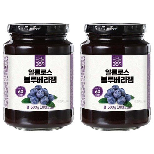 초록원 알룰로스 블루베리잼, 500g, 2개