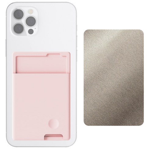 슈퍼쉘 실리콘 카드 케이스 부착형 + 차폐시트, 핑크, 1개