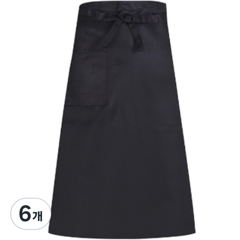 애플트리 허리롱 앞치마, 블랙, 6개